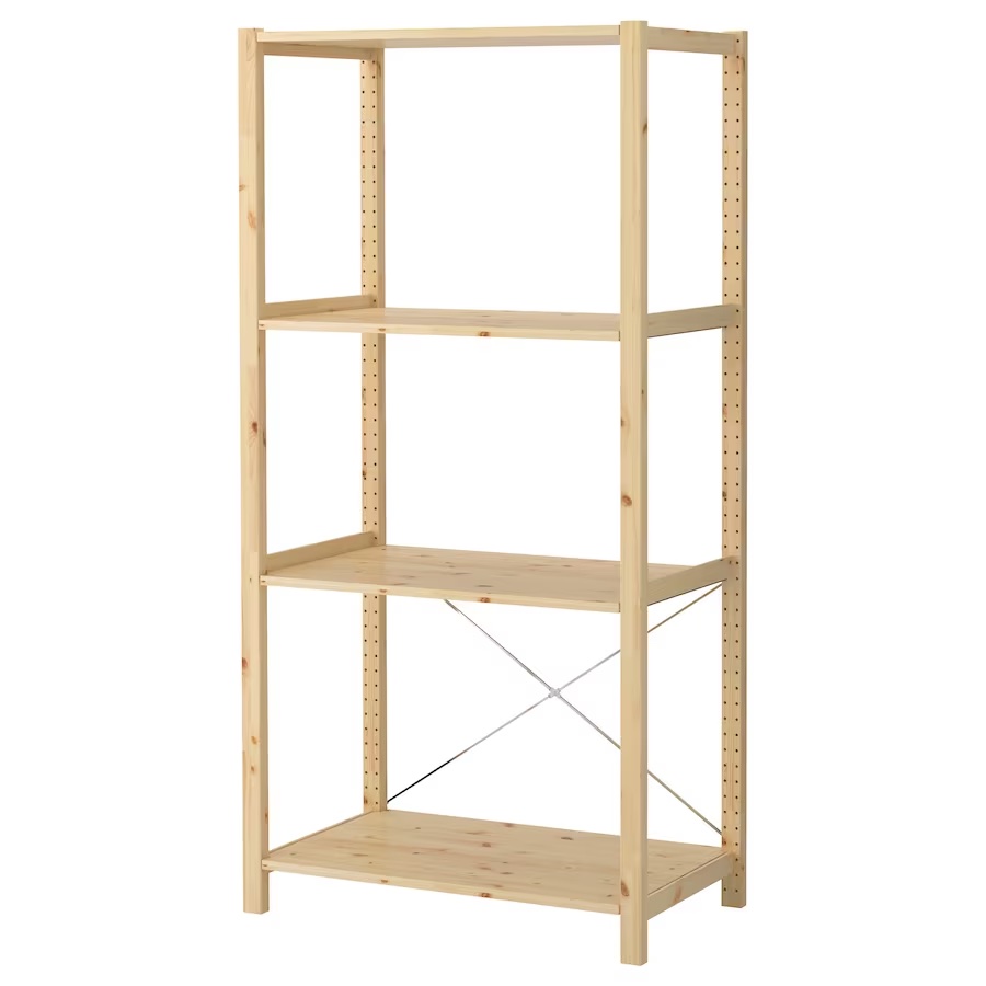 картинка Стеллаж Икеа Ивар, массив сосны, 4 полки, 89x50x179 см. от магазина ИДЕЯ